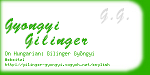 gyongyi gilinger business card