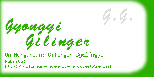gyongyi gilinger business card